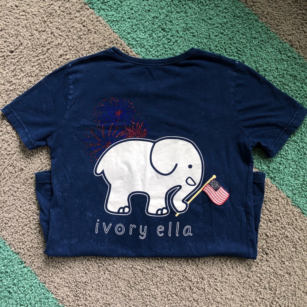 Ivory Ella T shirt - 4th of july